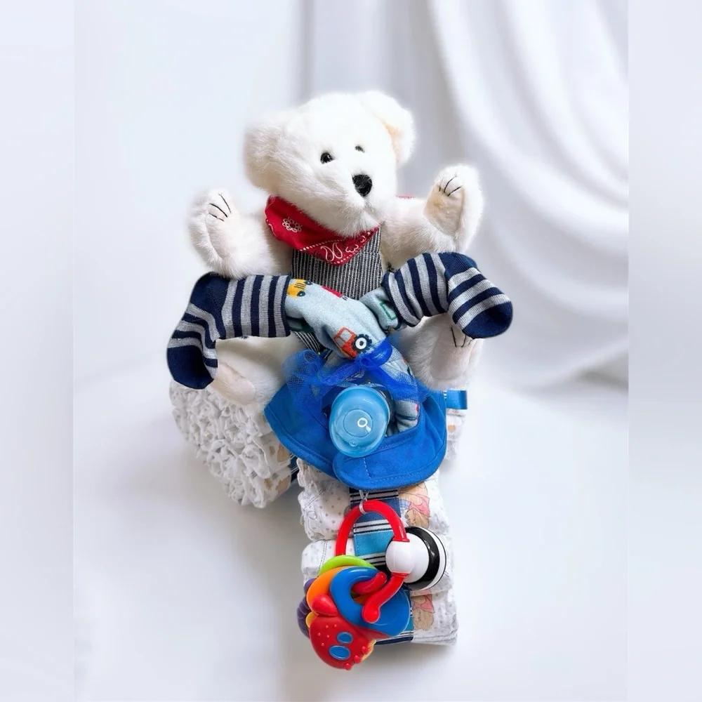 Motorcycle Diaper Cake, Baby Shower Gift